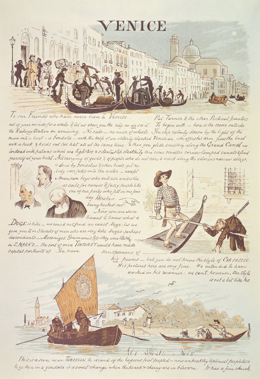 Venedik, Karikatür Eskizleri ile by Randolph Caldecott