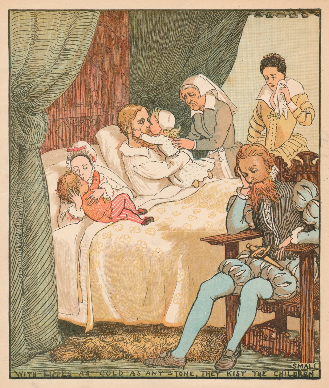 Lippes ile herhangi bir Taş kadar Soğuk, Kist The Children Small, c1878. by Randolph Caldecott