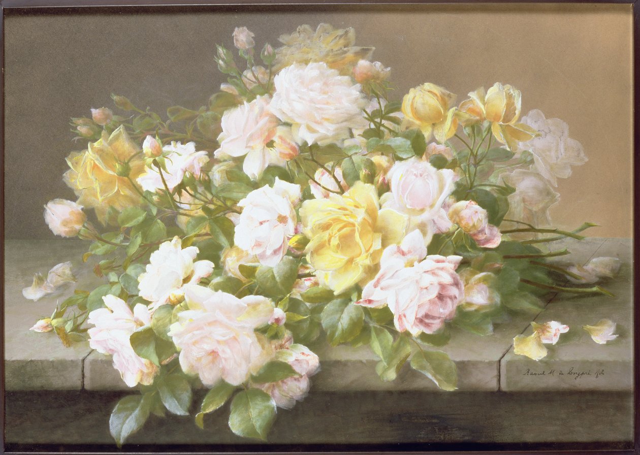 Pembe ve Sarı Güller by Raoul M. de Longpre