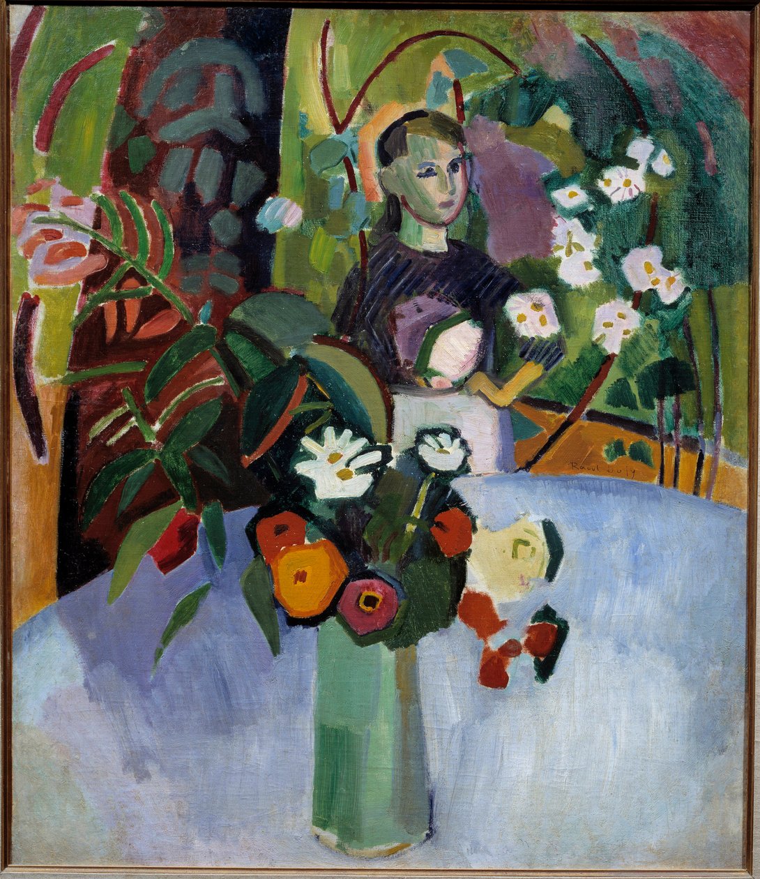 Jeanne Çiçeklerin İçinde by Raoul Dufy