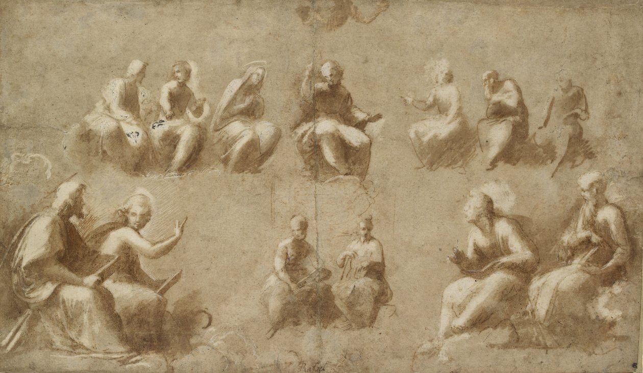 İsa ve Azizler Zaferde by Raffaello Sanzio Raphael