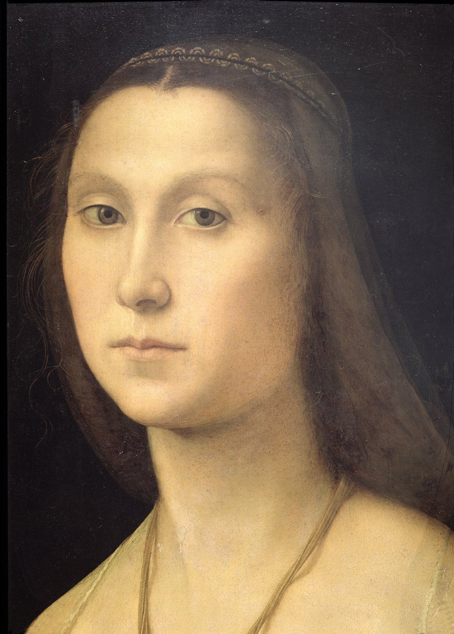 Bir Kadın Portresi (La Muta), 1507 (detay) (bkz. 21465, 205589) by Raffaello Sanzio Raphael