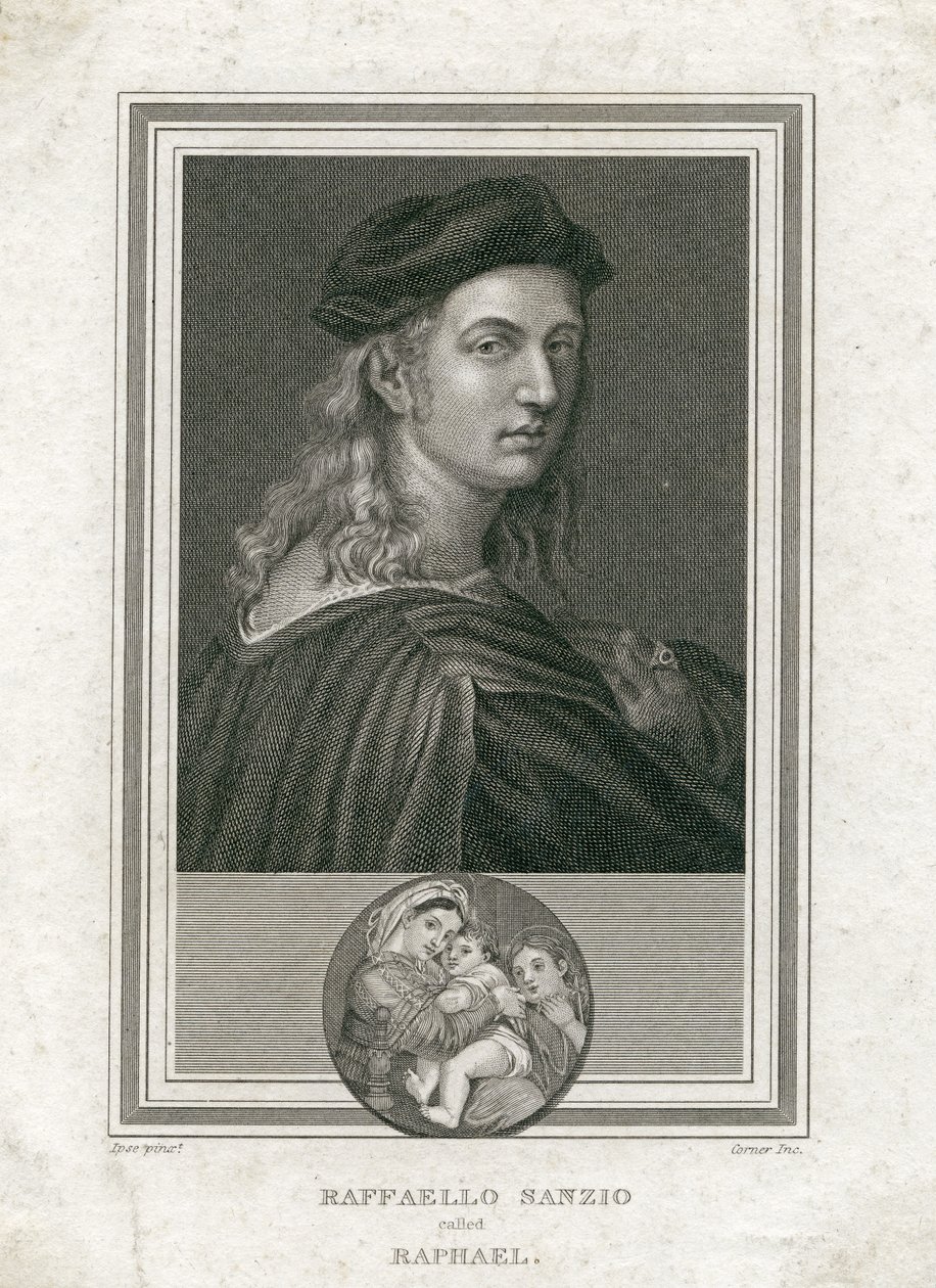 Köşe tarafından kazınmış Raphael adlı Raffaello Sanzio by Raffaello Sanzio Raphael