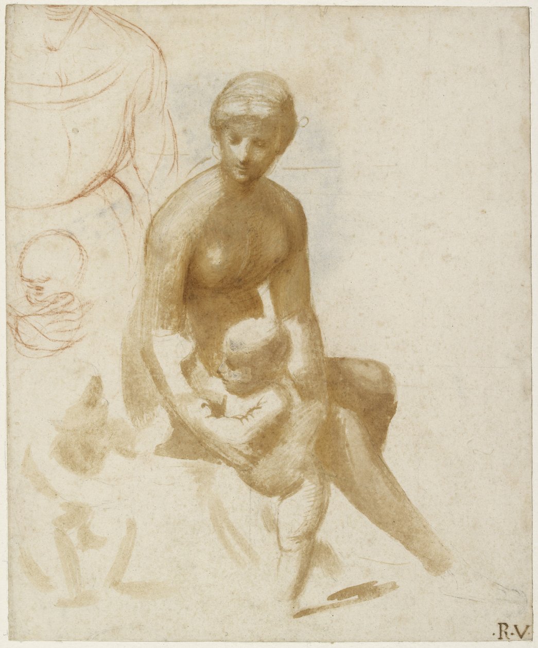 Bebek Aziz John ile Bakire ve Çocuk Çalışmaları, WA1846.161 by Raffaello Sanzio Raphael