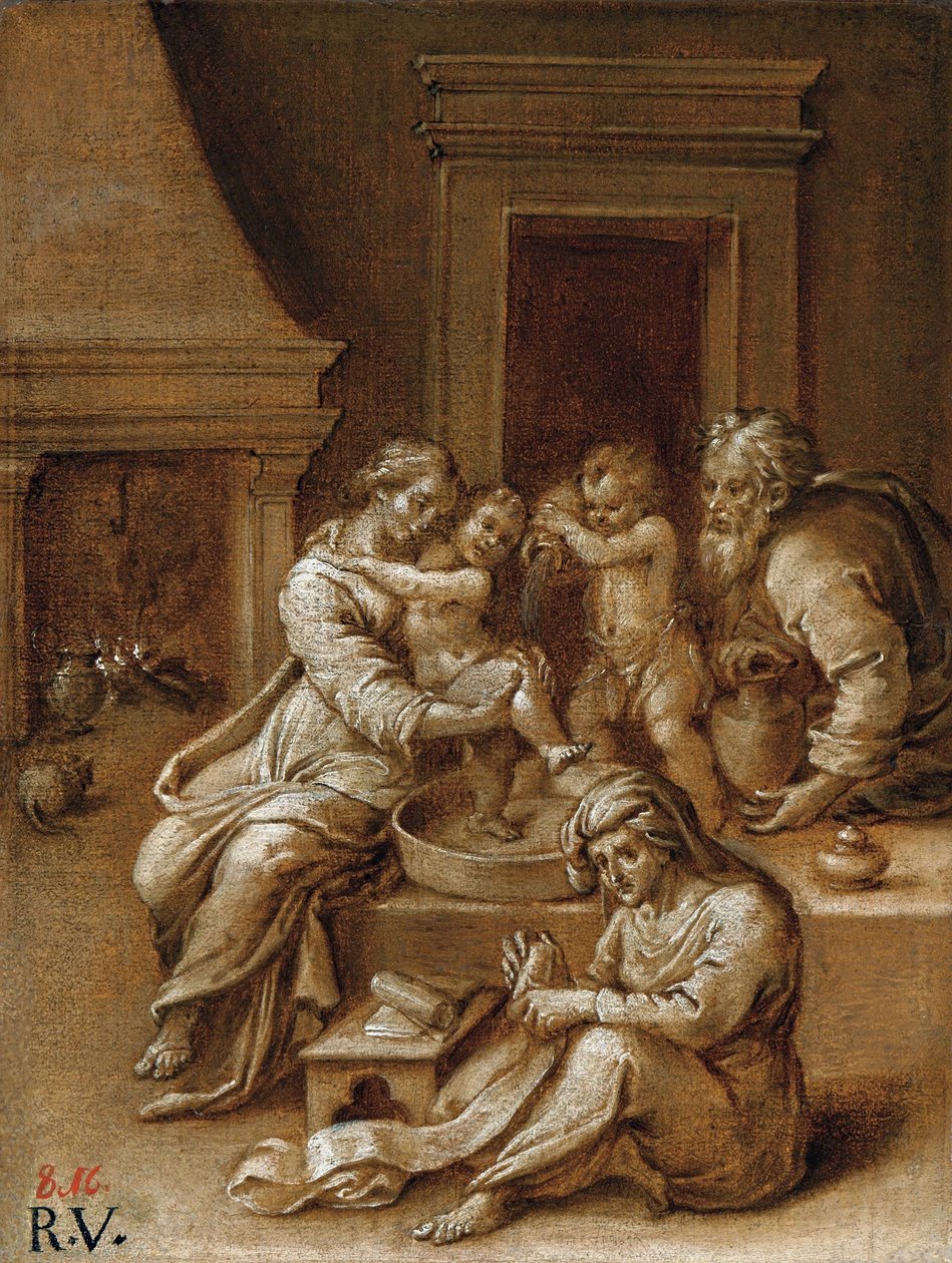 Çocuk İsa Hamamı. by Raffaello Sanzio Raphael