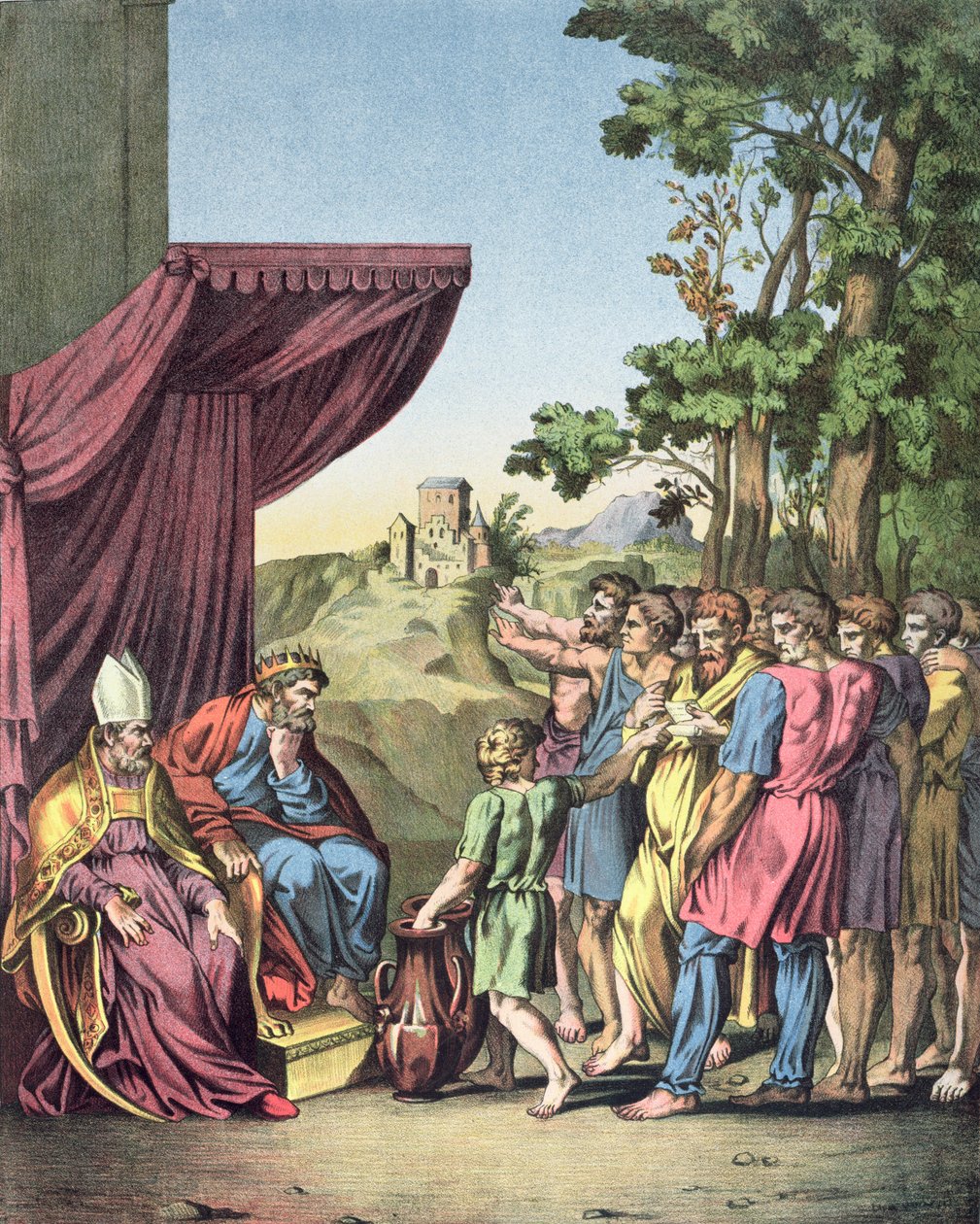 Kenan Ülkesinin İsrailliler Tarafından İşgal Edilmesi ve Bölünmesi by Raffaello Sanzio Raphael