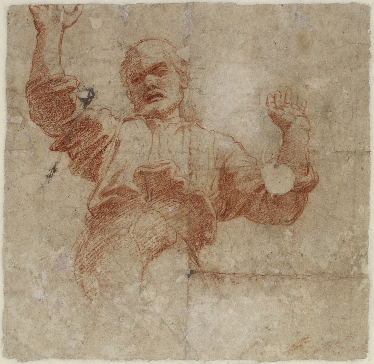 Verso: Her Şeye Gücü Yeten Figürü için Çalışma, WA1846.207 by Raffaello Sanzio Raphael