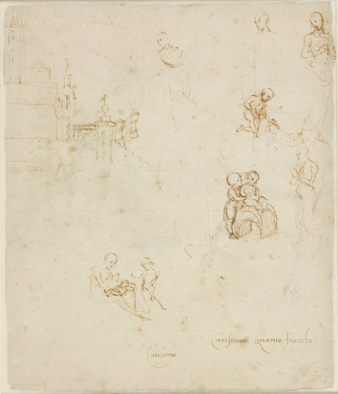 Verso: Çeşitli Figür Çalışmaları, WA1846.145 by Raffaello Sanzio Raphael