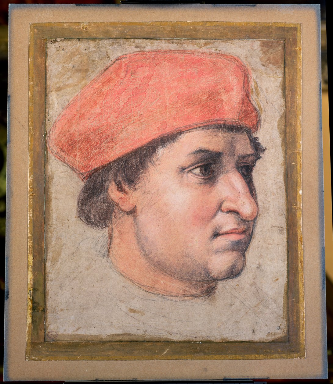Bir Kardinalin Portresi, c.151320 (kağıt üzerine siyah, kırmızı ve beyaz tebeşir) by Raffaello Sanzio Raphael