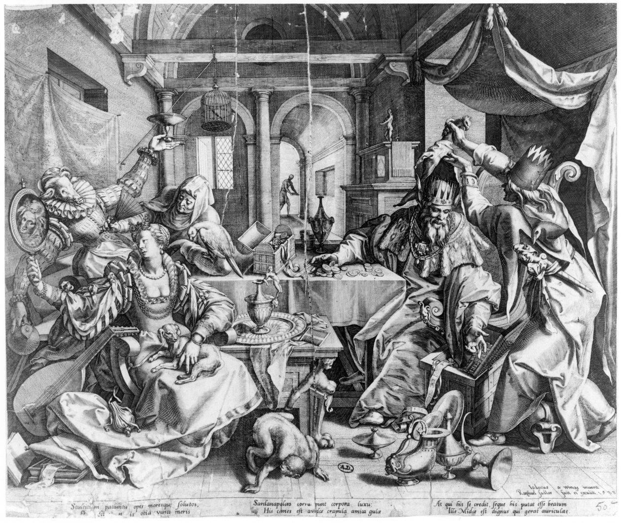 Aptal ve Kral, 1588 by Raphael I Sadeler