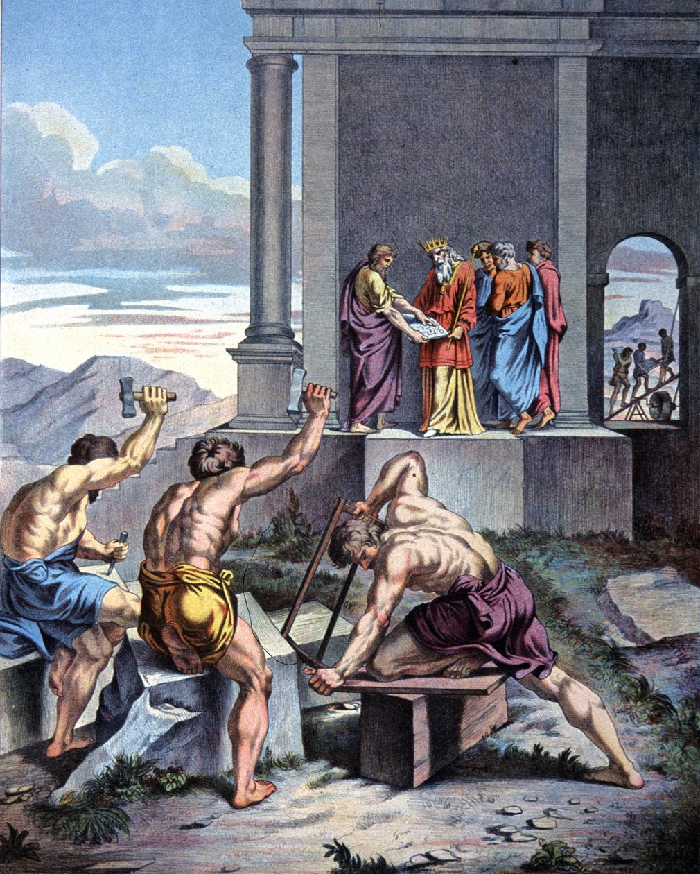 Süleyman Mabedi'nin İnşası by Raphael (1483 1520) (after)