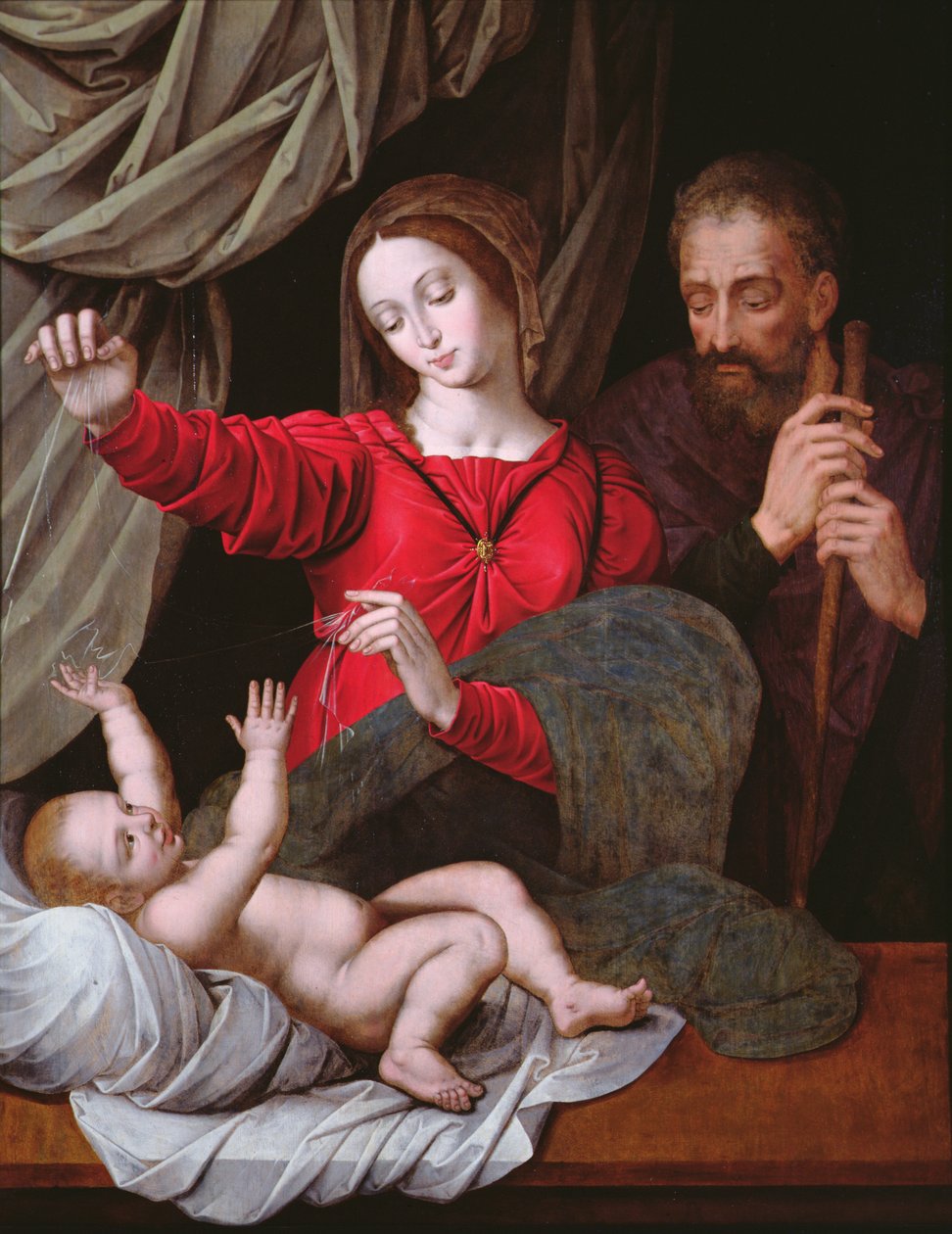 Loreto Madonna (kopya - orijinal Musee Conde, Chantilly, bkz. 71593) (panel) by after Raphael