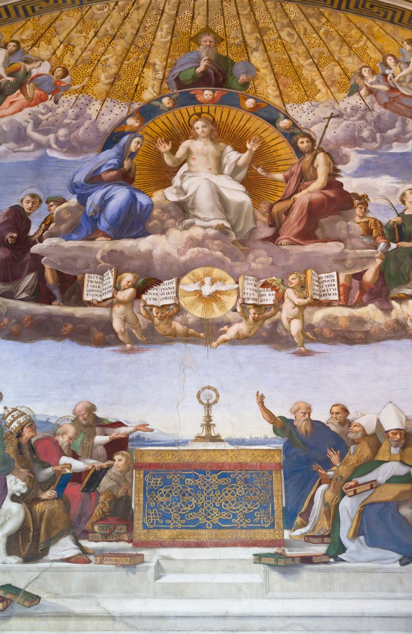 Kutsal Ayin Tartışması - Raphael'in freskleri by Raphael (1483 1520)