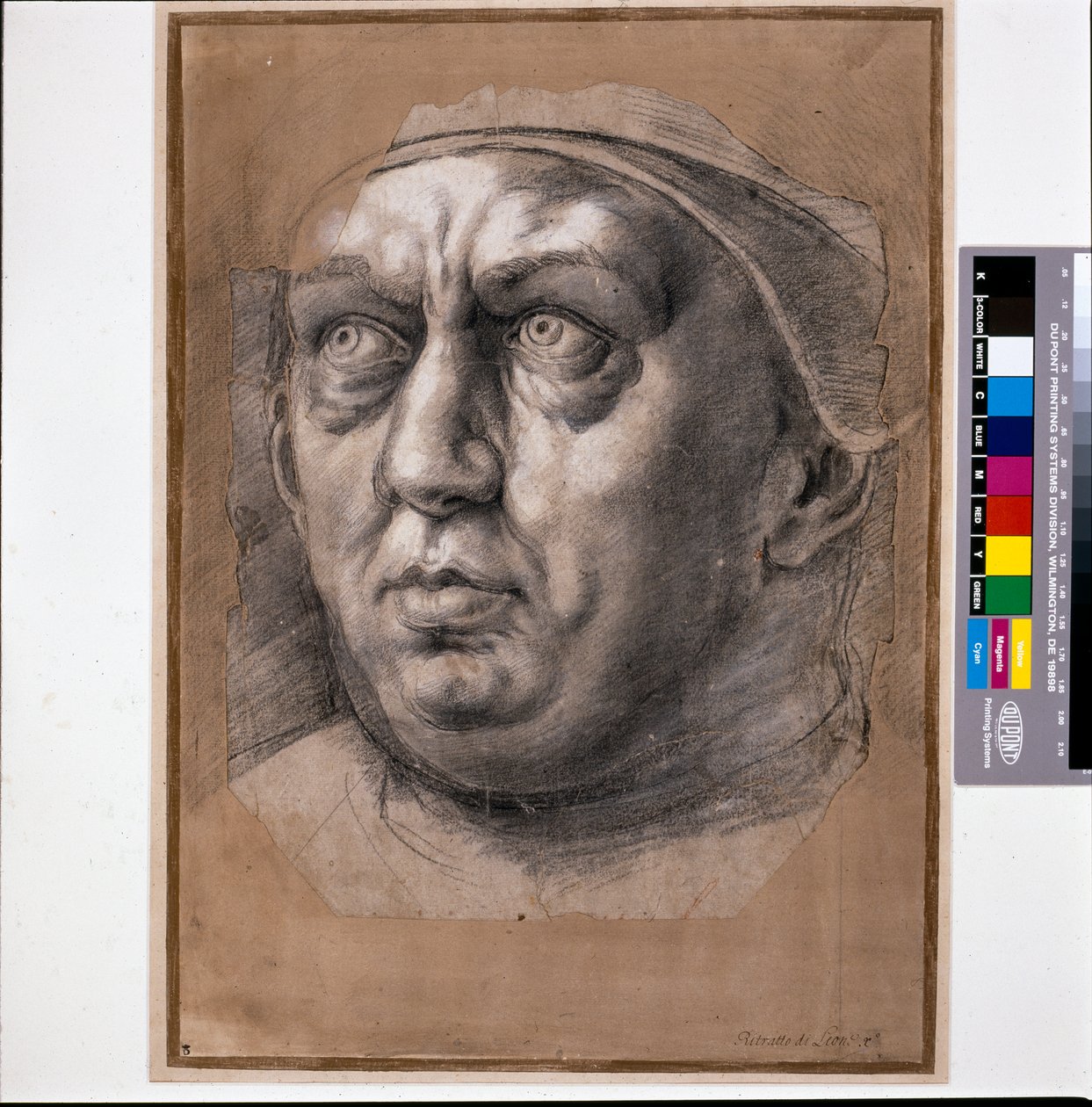 Papa Leo X (kağıt üzerinde siyah tebeşir) by Raphael (1483 1520)