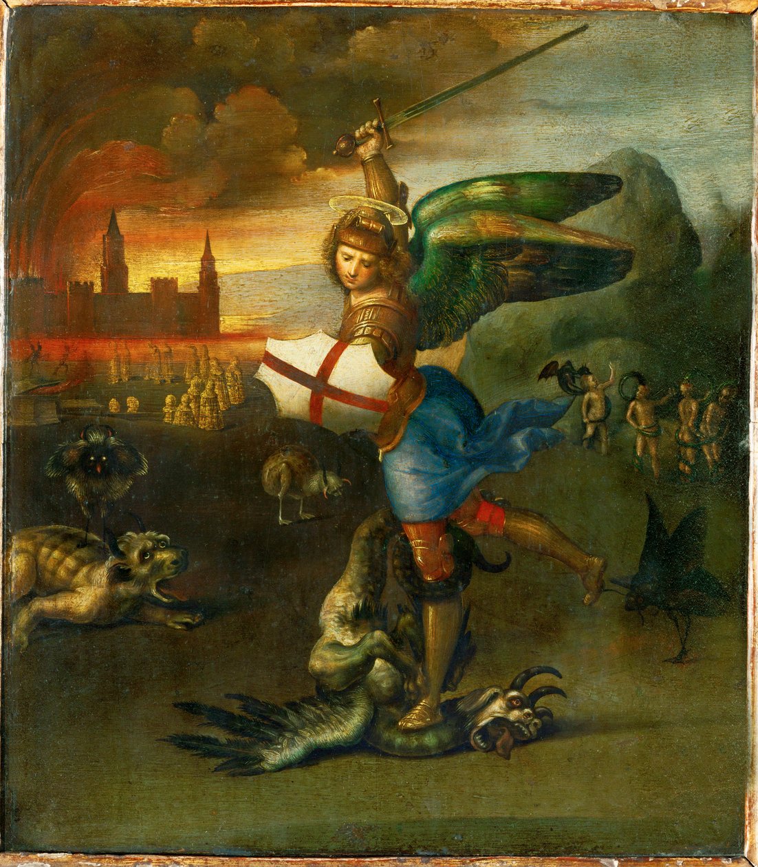Aziz Michael. Urbino Dükü Guidobaldo Montefeltre için resmedilmiştir ... by Raphael (1483-1520)