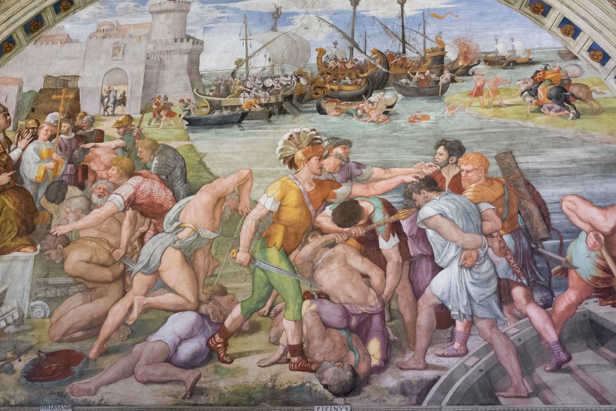 Ostia savaşı by Raphael (1483 1520)