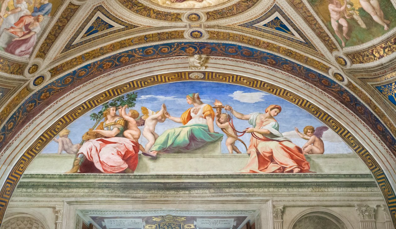 Kardinal ve teolojik erdemler by Raphael (1483 1520)