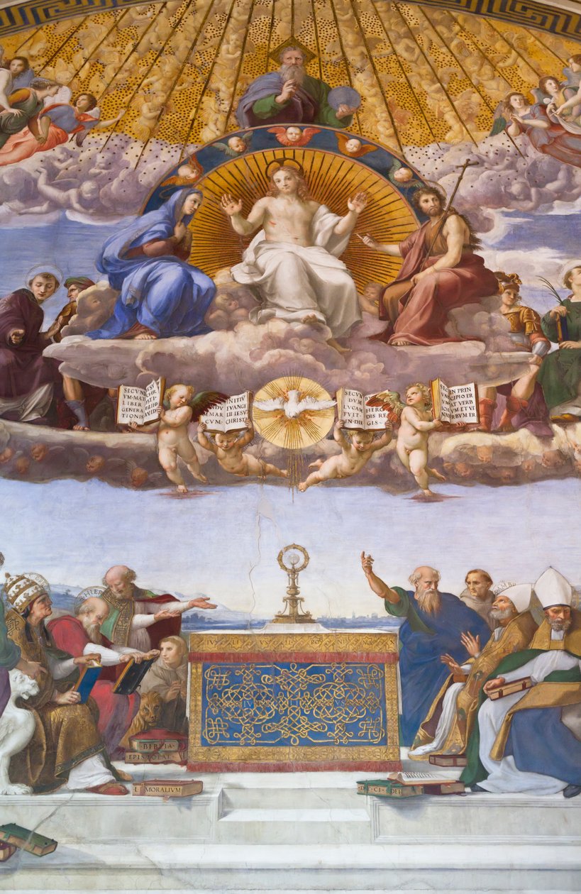 Kutsal Ayin Tartışmasının Detayı, c.1509-10 (fresk) by Raphael (1483 1520)