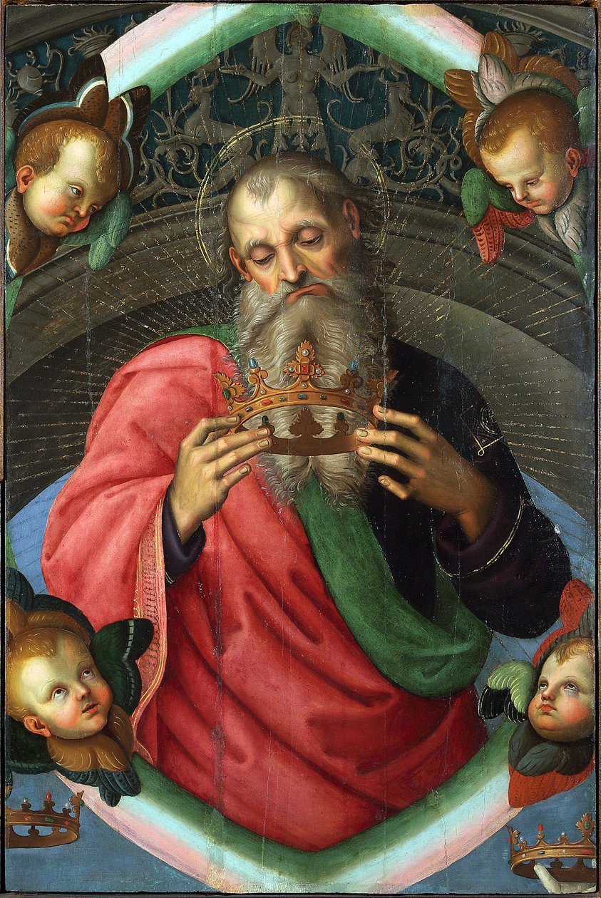 Baba Tanrı (Baronci Sunağının bir parçası) par Raphael (1483-1520). Panelde Tempera, boyut : 112x75 by Raphael