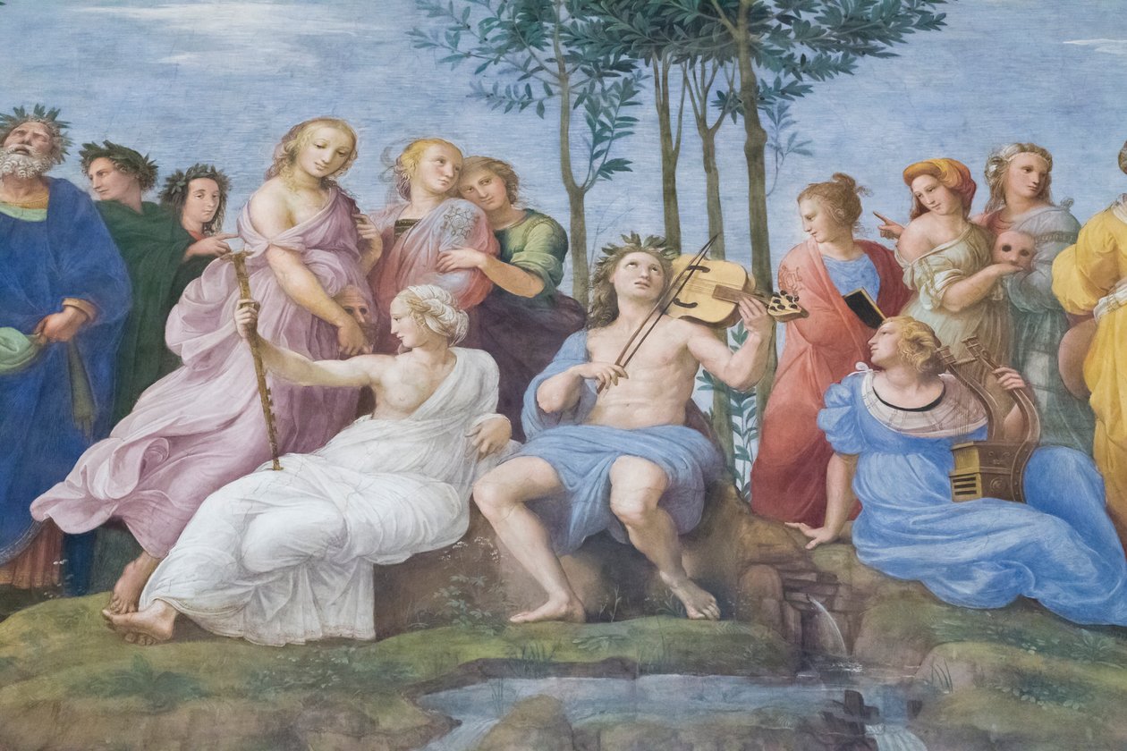Stanza della Segnatura'dan Parnassus by Raphael (1483 1520)