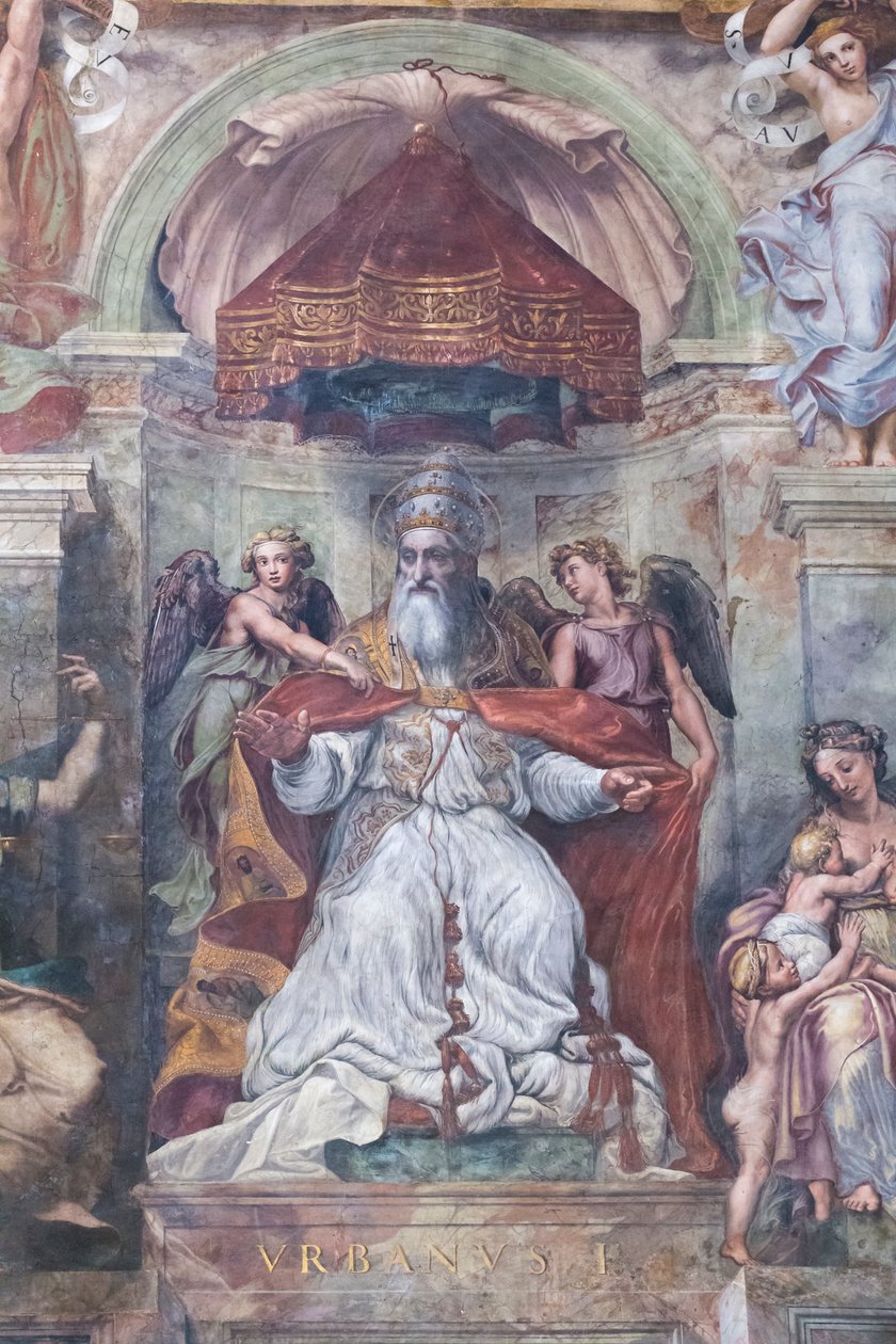 Adalet ve Hayırseverlik Arasında Papa Urban I by Raphael (1483 1520)