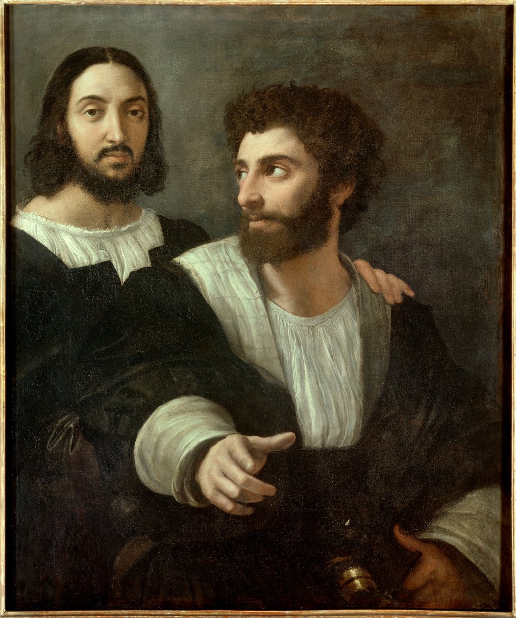 Sanatçının bir arkadaşıyla portresi. Raffaello Sanzio ve Raphael (1483-1520) by Raphael