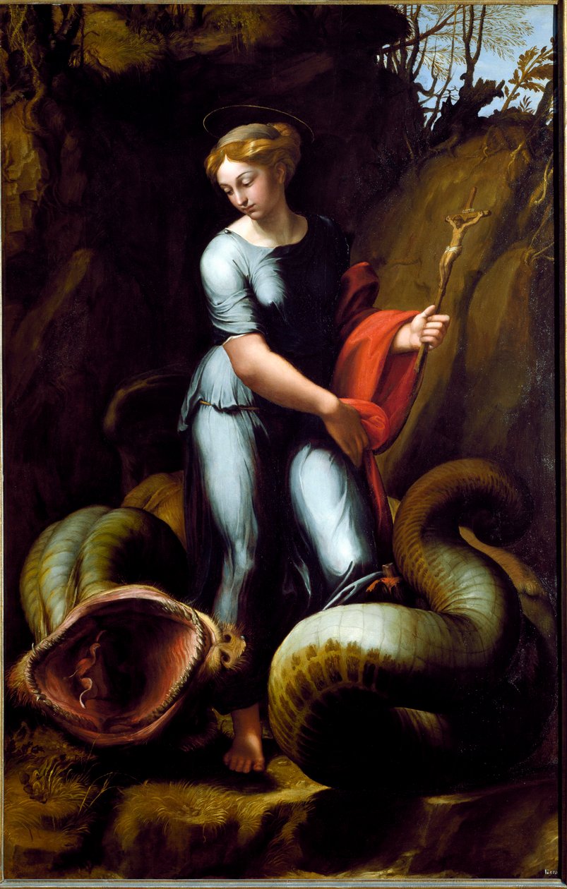 Aziz Margaret (tuval üzerine yağlı boya, yaklaşık 1520) by Raphael