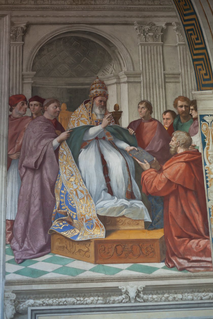 Kararnamelerin Papa IX. Gregory'ye Teslimi (fotoğraf) by Raphael (1483 1520)