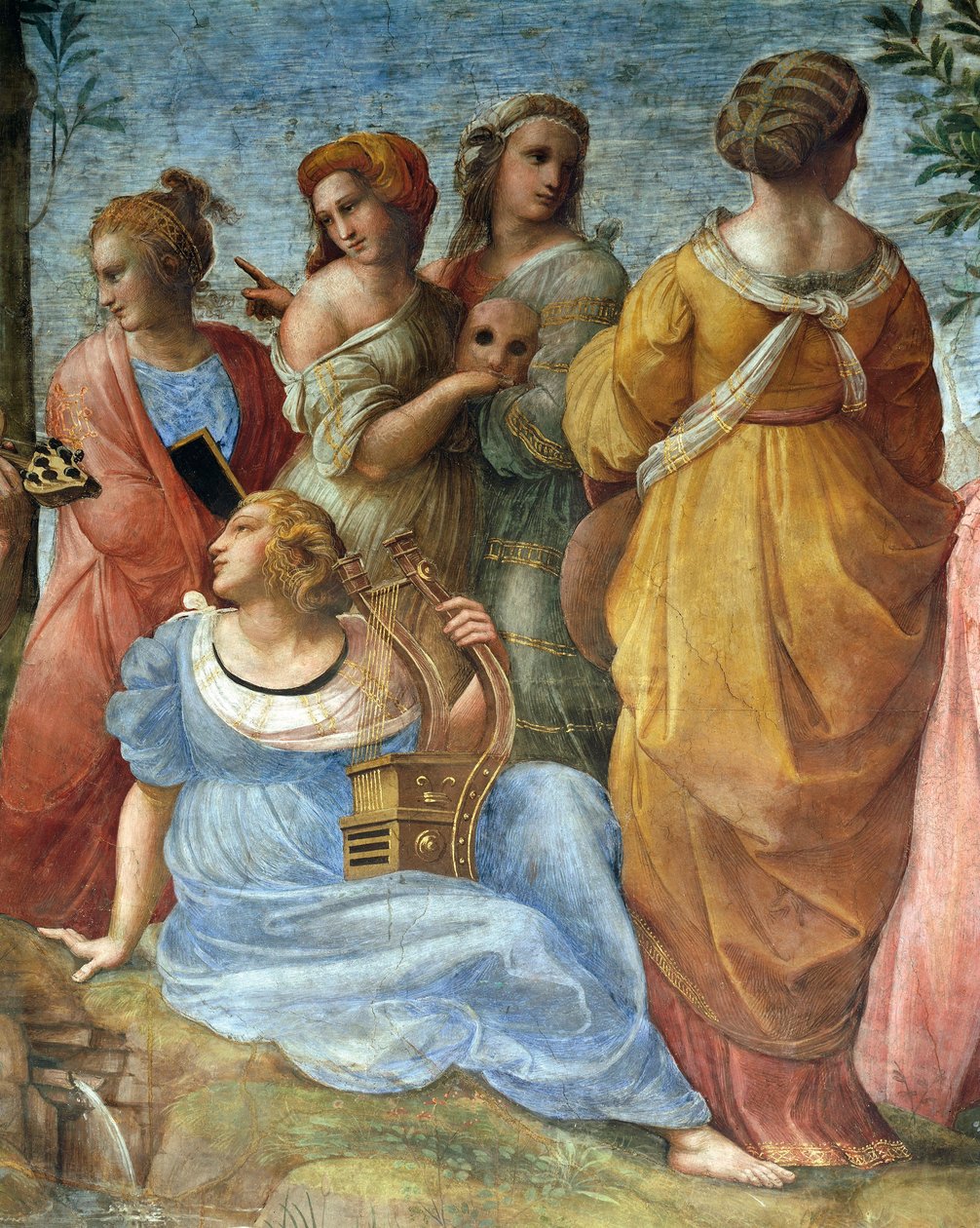 İlham perileri, Parnassus'un detayı by Raphael (1483-1520)