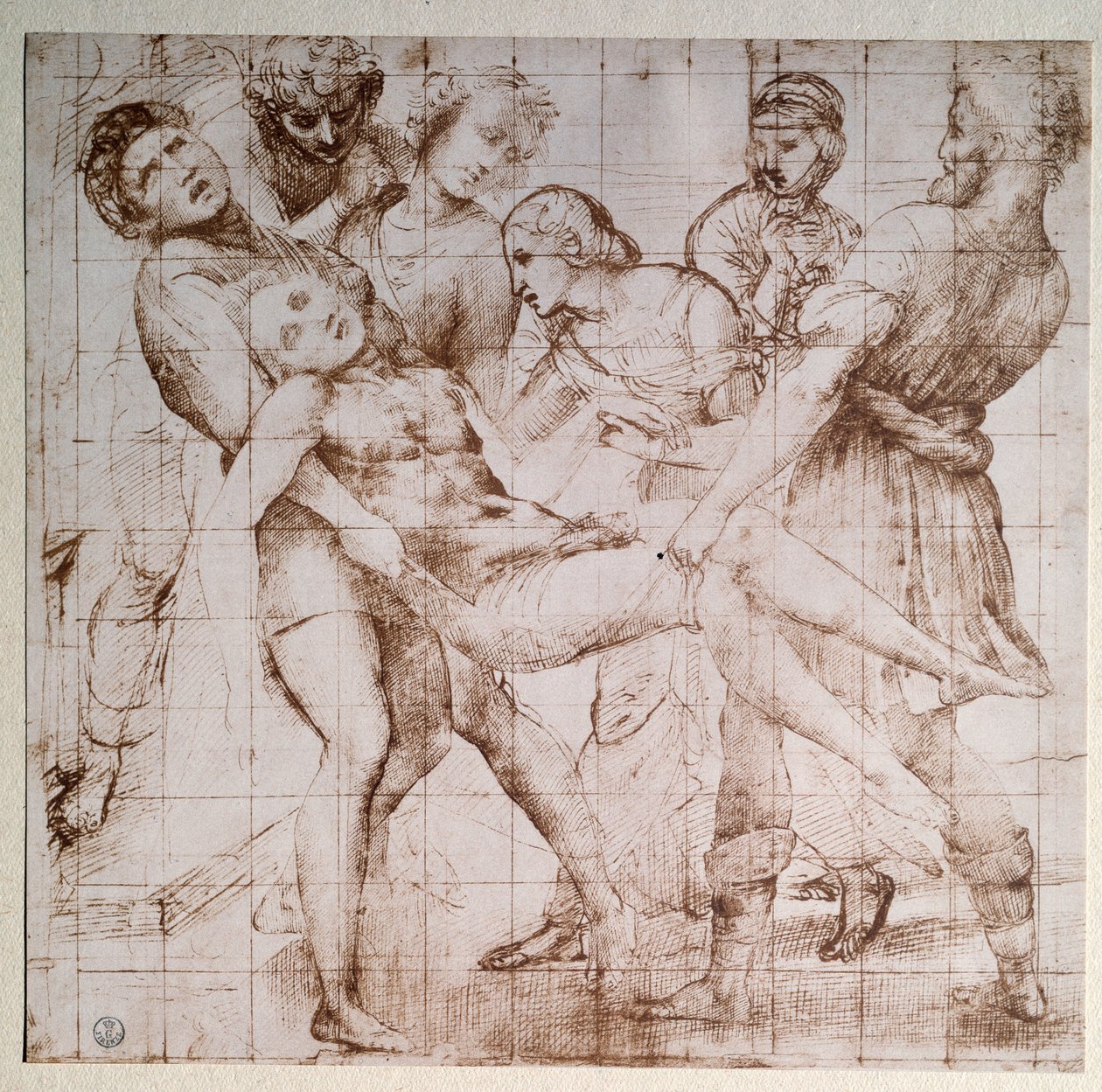 Baglioni sunağı için inceleme yazısı - çizim, c.1507 by Raphael