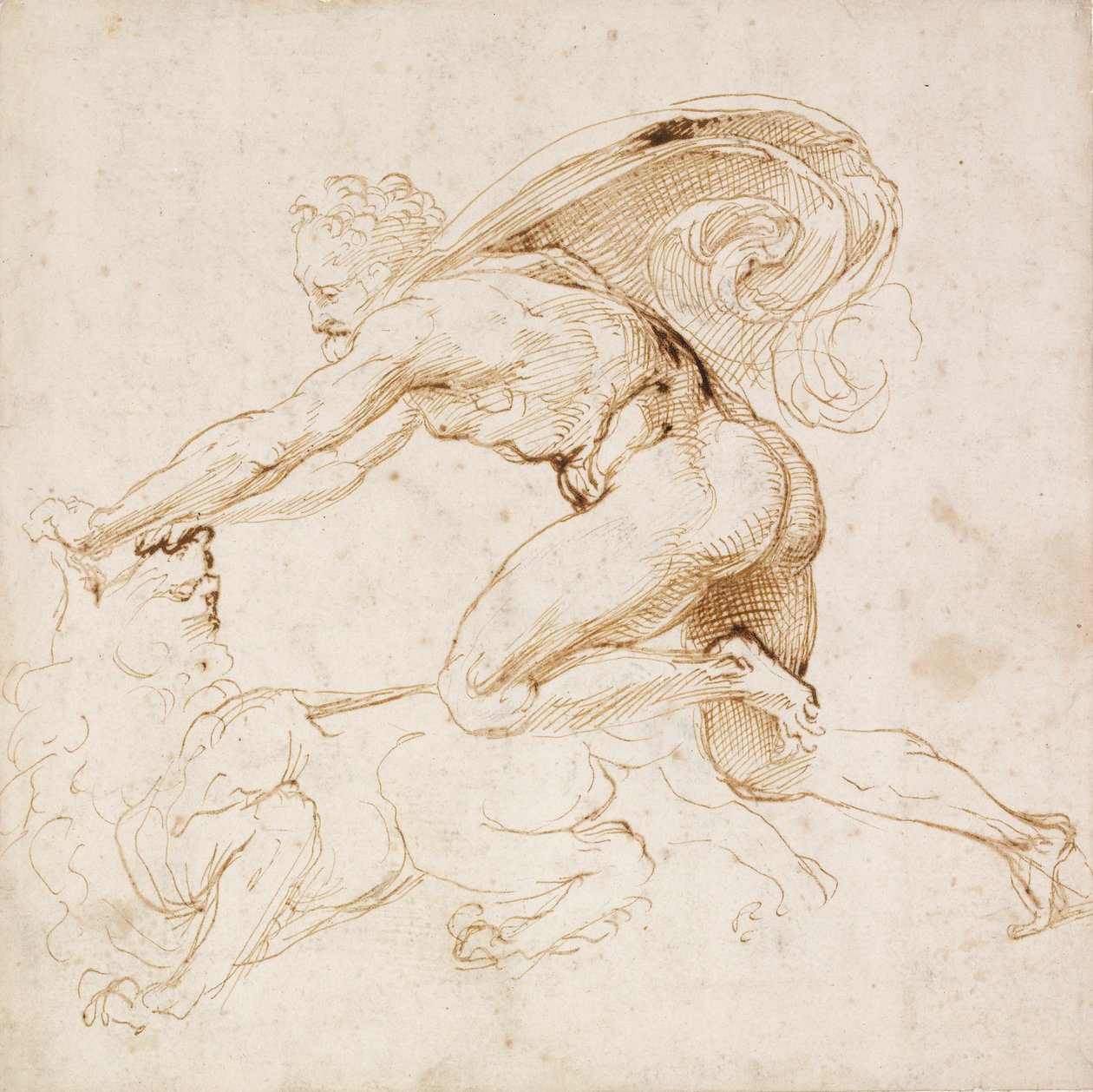 Bir Aslanı yenen Herkül, c1500-1520 by Raphael