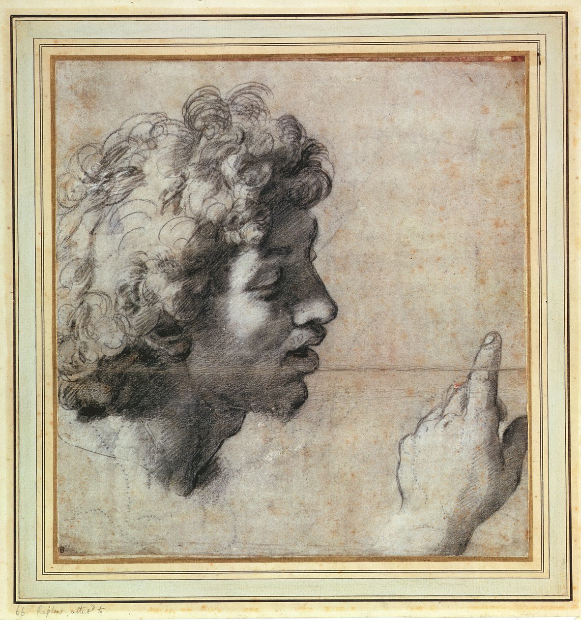 Bir Adamın Başı ve El Çalışmaları by Raphael