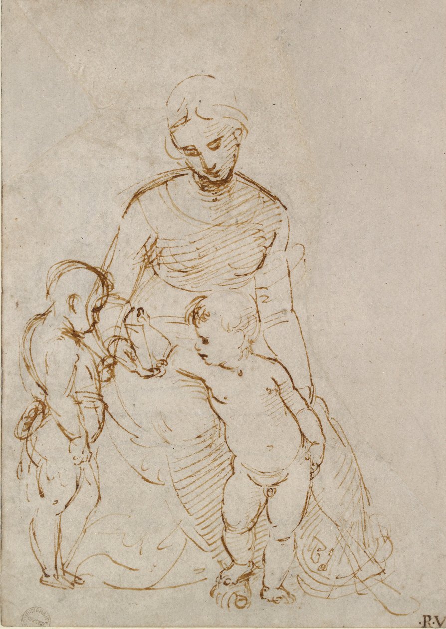 Aziz John ile Bakire ve Çocuk, 16. yüzyılın başlarında by Raphael