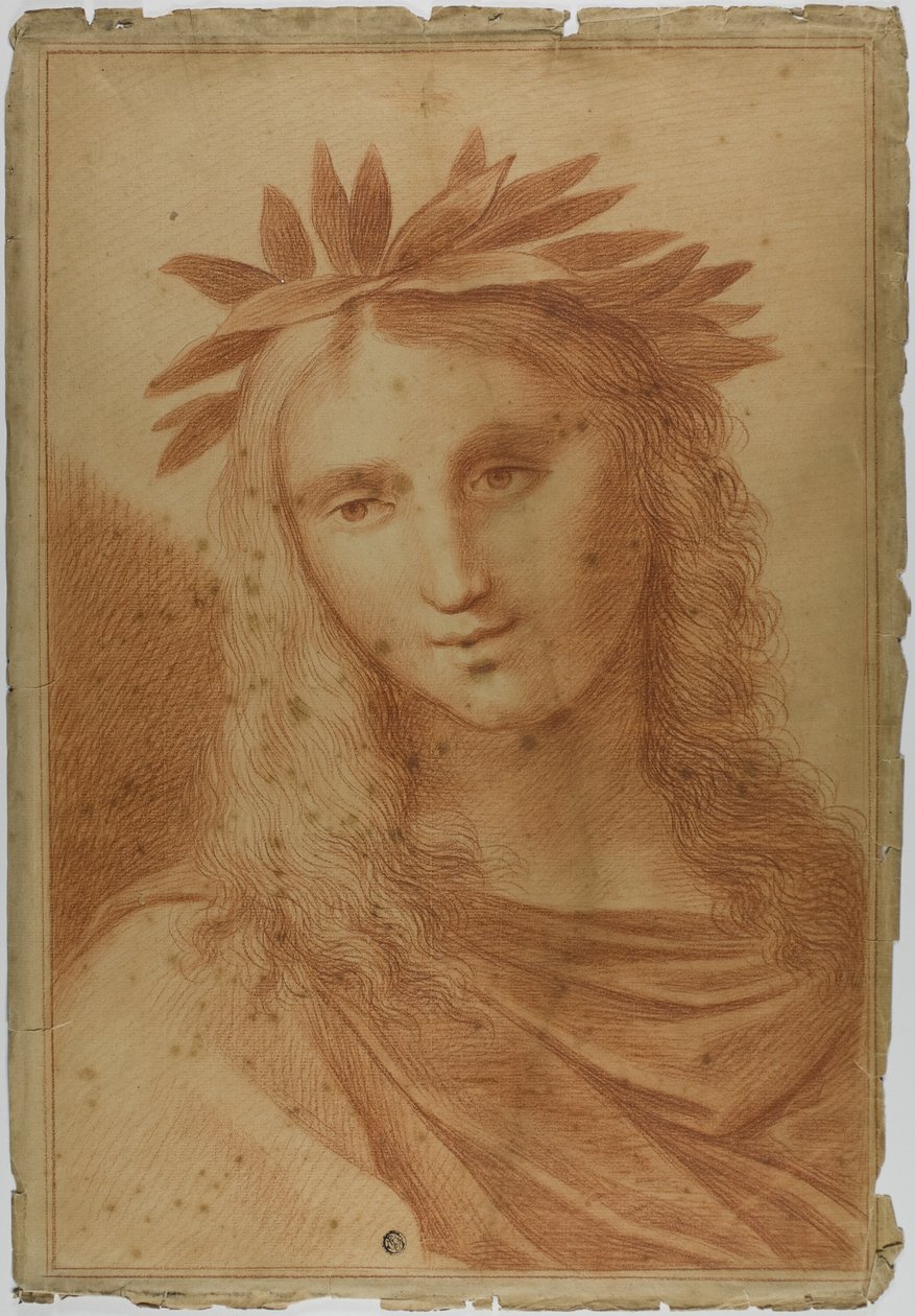 Laurel ile taçlandırılmış kadın by Raphael