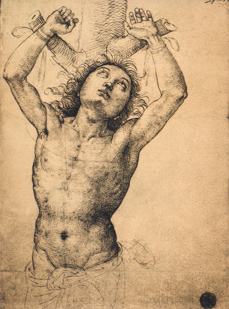 Aziz Sebastian; çizim Raphael, Gallerie dellAccademia, Venedik by Raffaello Sanzio Raphael