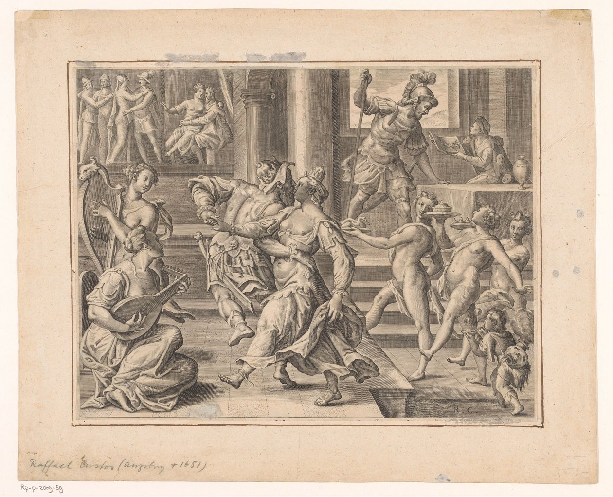 parti şirketi by Raphael Custos (attributed to)