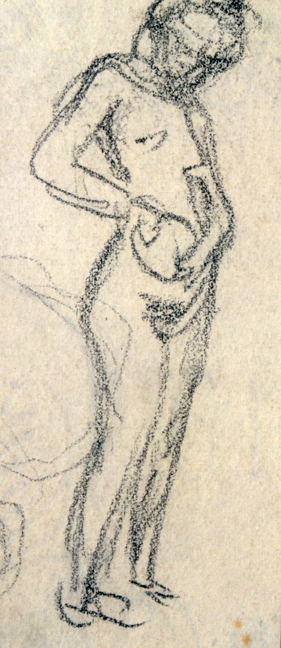 Çıplak çalışma, c. 1905 (çizim) by Raphael Kirchner