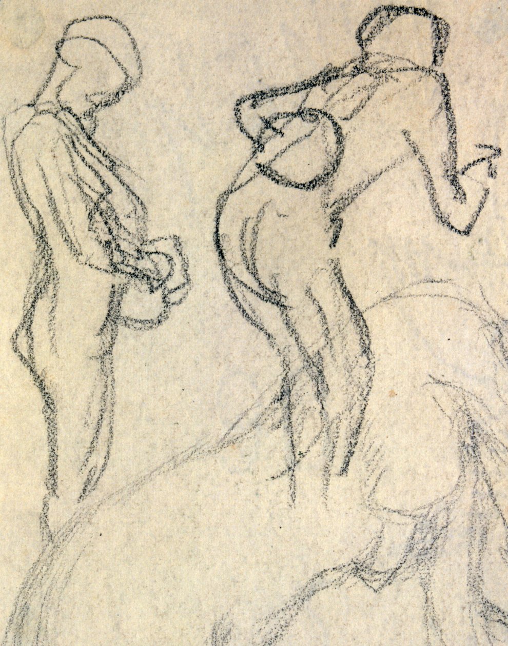 Çıplak çalışma, c. 1905 (çizim) by Raphael Kirchner