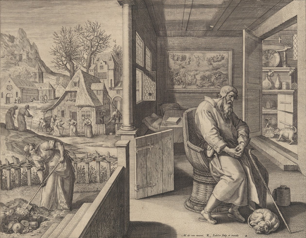 Dolor Sorrow, yak. 1580-1628 by Raphael Sadeler