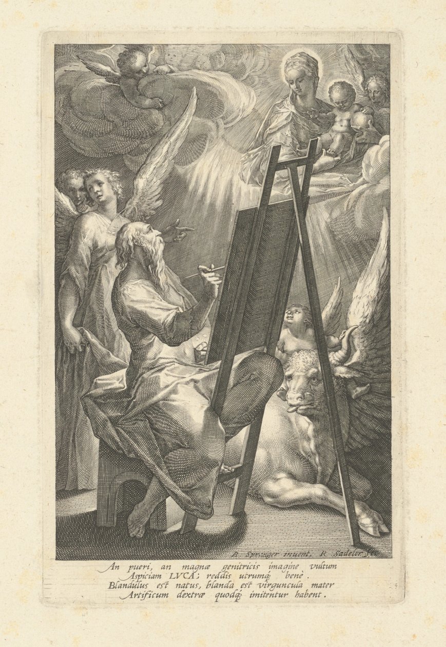 Aziz Luke Bakire Tablosu by Raphael Sadeler I, after Bartholomaeus Spranger
