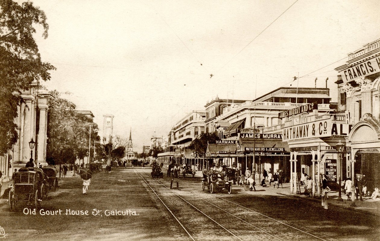 Old Court House St. Calcutta, c.1900-20 (sepya fotoğrafı) by Raphael Tuck and Sons