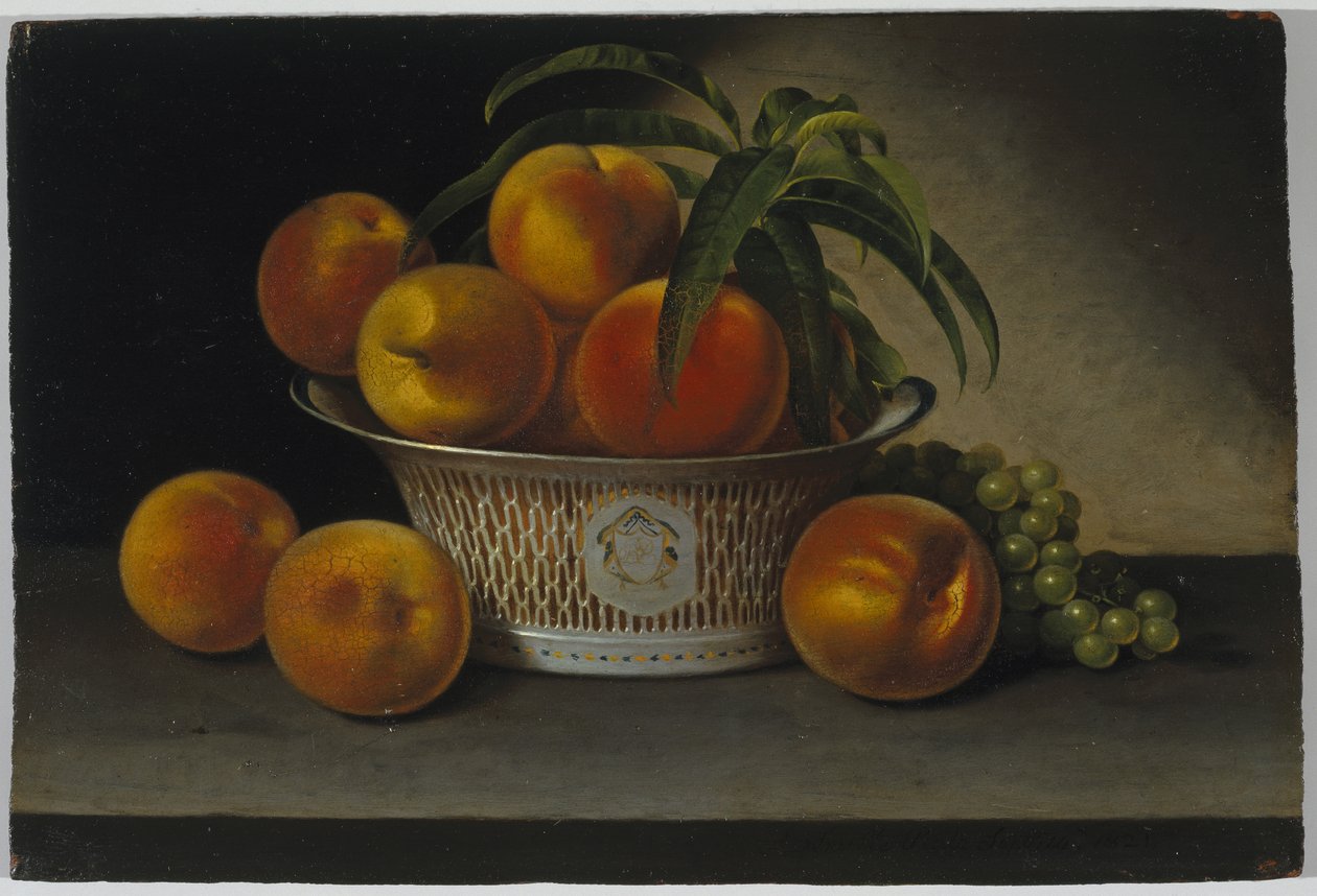 Şeftali ile Natürmort, 1821 by Raphaelle Peale