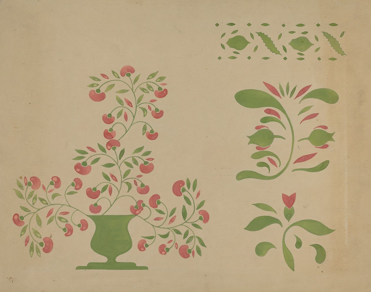 Stencil Duvar Dekorasyonu, c. 1936. by Ray Holden