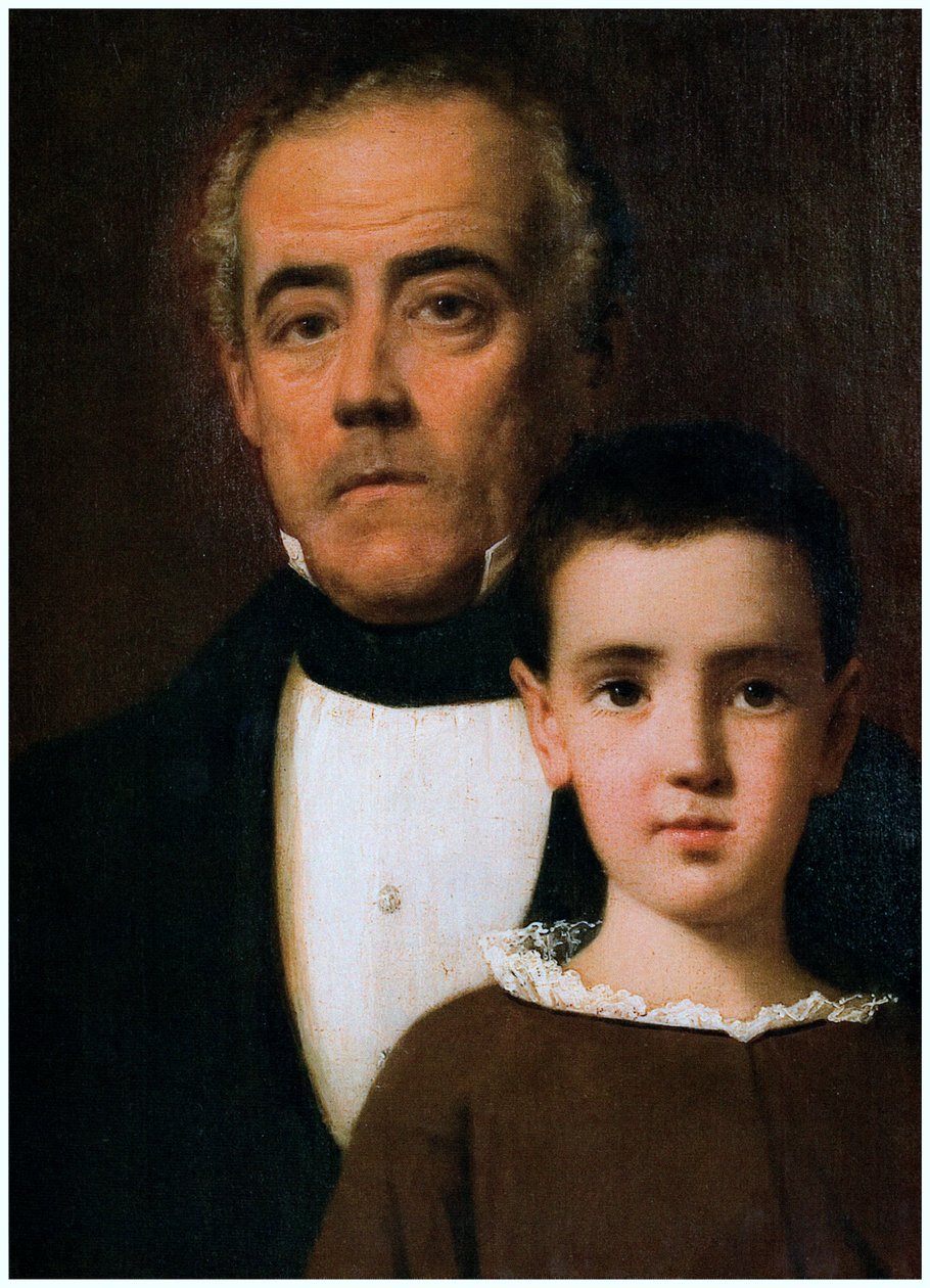 Rafael García de la Huerta ve torununun portresi by Raymond Auguste Quinsac Monvoisin