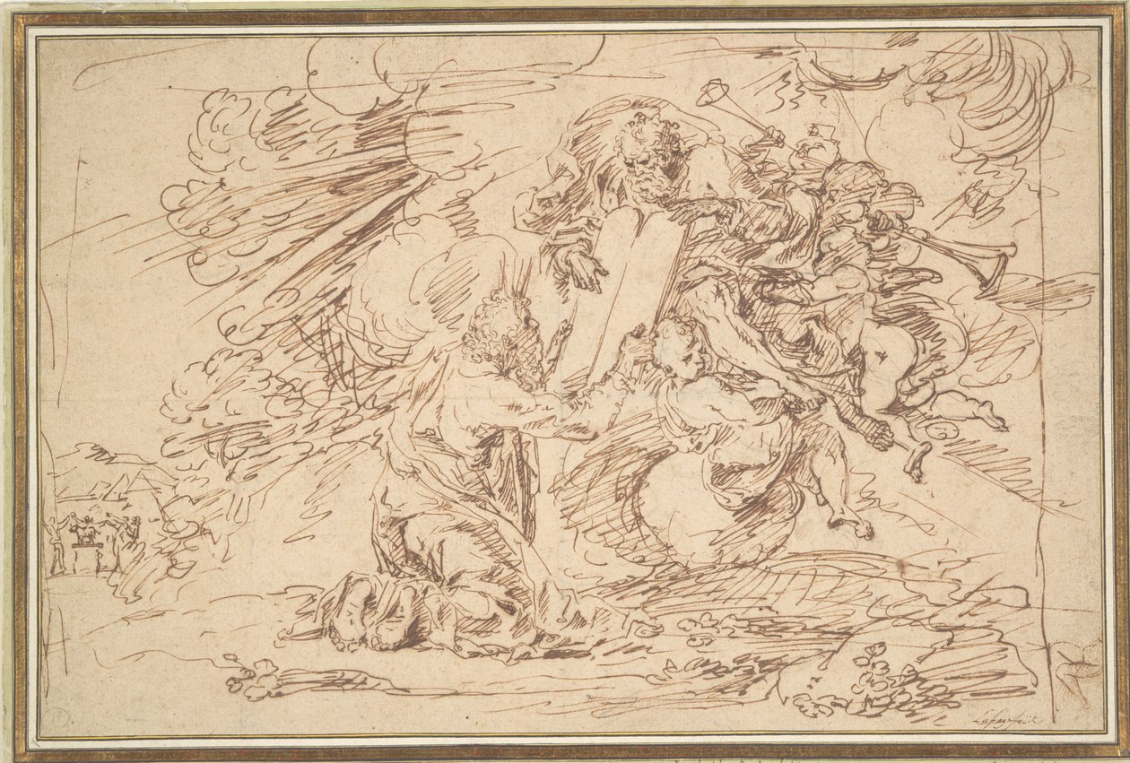 Musa Kanun Levhalarını Alırken by Raymond Lafage