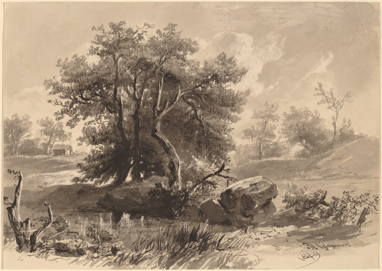 Ağaçlar, Bedford, New York by Regis Francois Gignoux