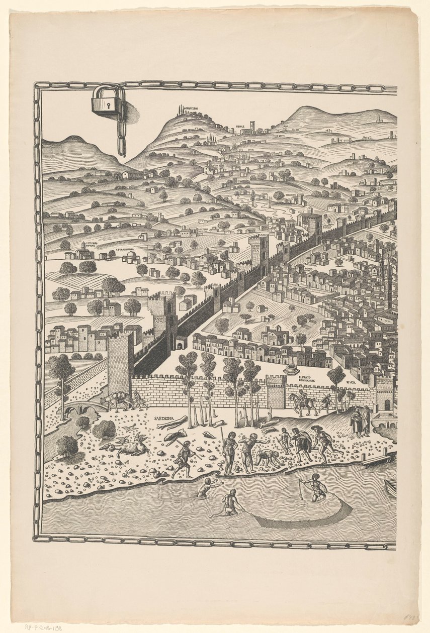 Floransa görünümü (sol kısım) Fiorenza (nesne üzerindeki başlık) by Reichsdruckerei