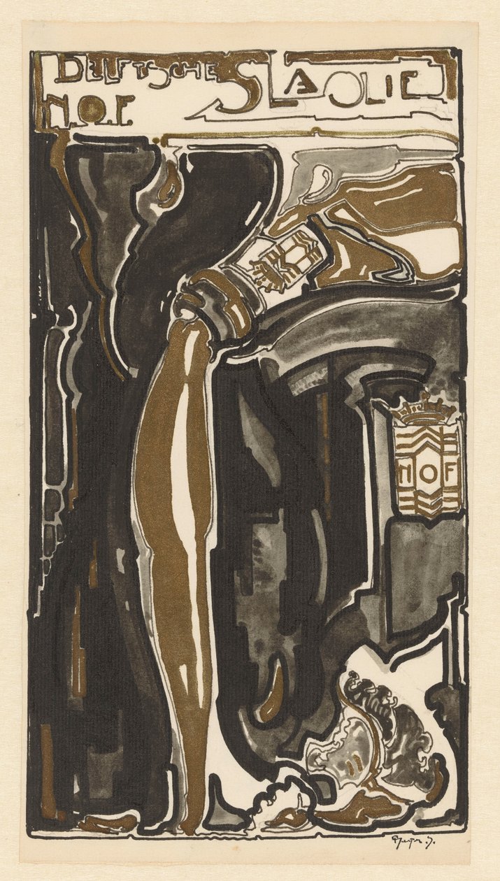 Delft salata yağı NOF (nesnedeki orijinal başlık) by Reijer Stolk (signed by artist)