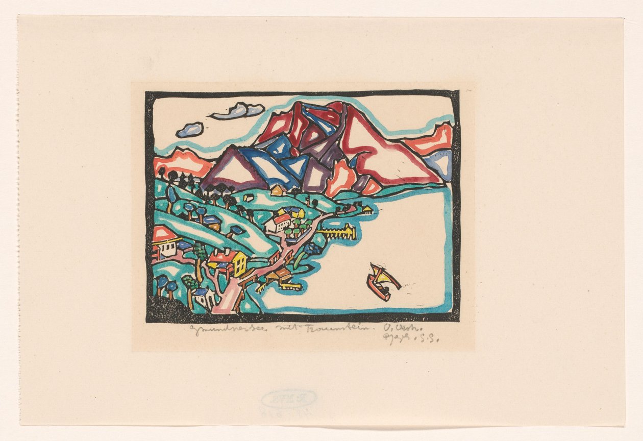 Gmünder See Traunstein ile (nesne üzerindeki orijinal başlık) by Reijer Stolk (signed by artist)