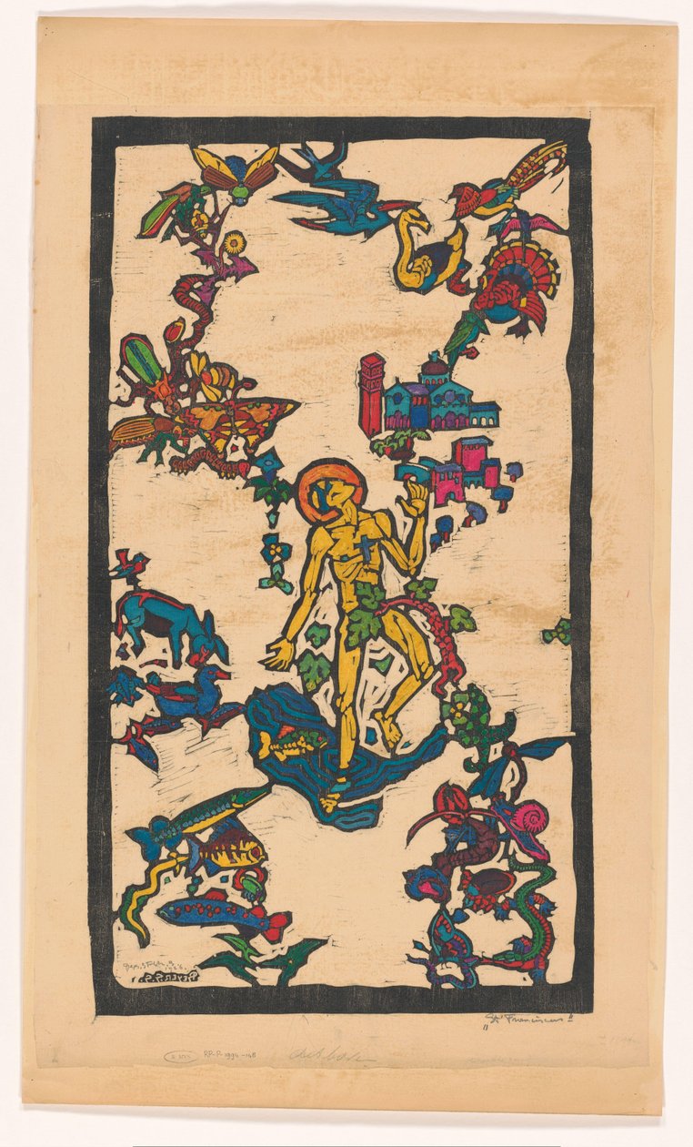 Aziz Franciscus (nesne üzerindeki orijinal başlık) by Reijer Stolk (signed by artist)